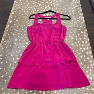 Amanda Uprichard Silk Tiered Racerback Dress size S